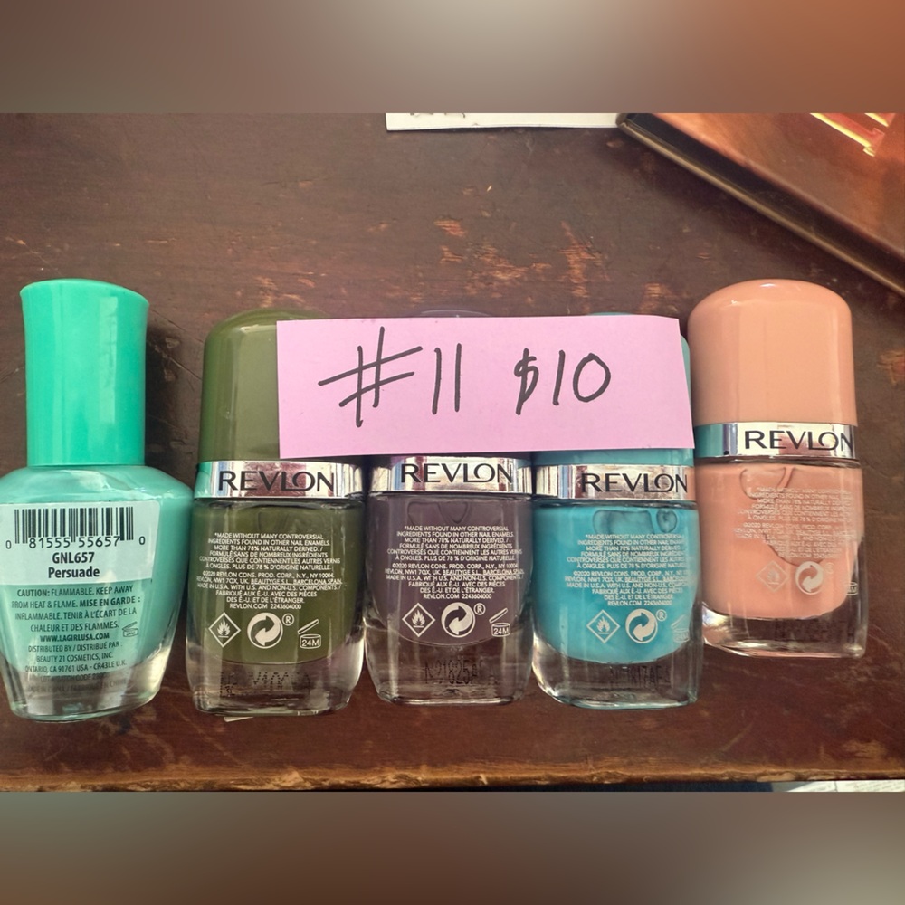 Revlon Nail Polish Collection - Teal, Olive, Peach